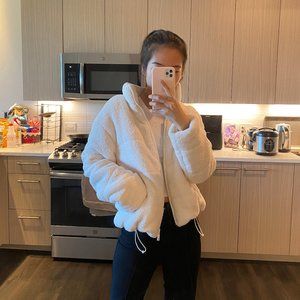 White fox boutique Low Key Teddy Jacket Ivor